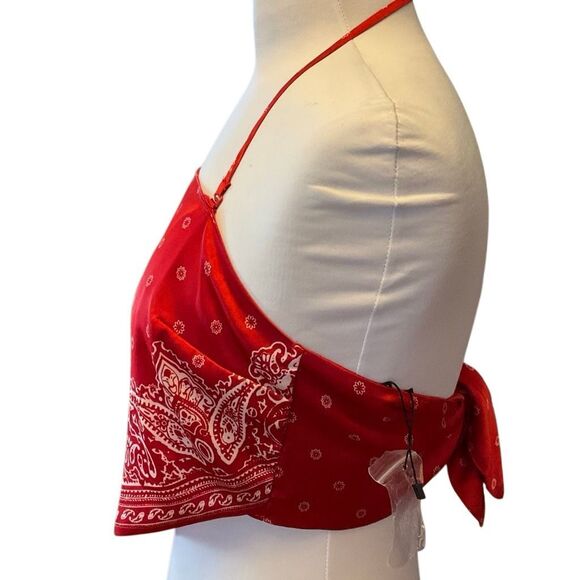 Festival Bandana V halter camisole XS baddie, biker, grunge - Picture 2 of 11